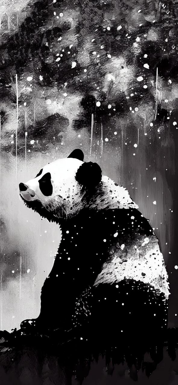 Download Sad Panda Black And White