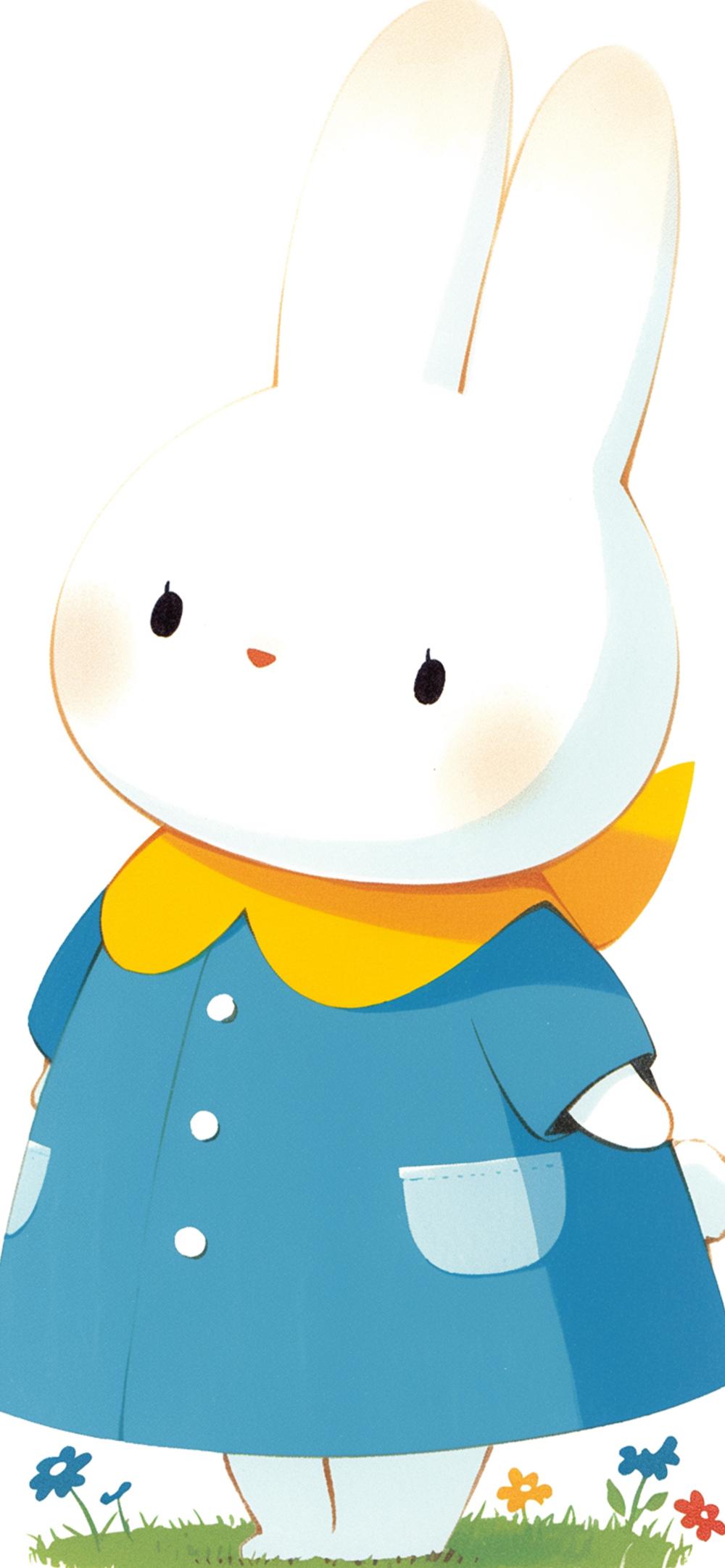 Download Miffy Cute Rabbit In Blue Dress