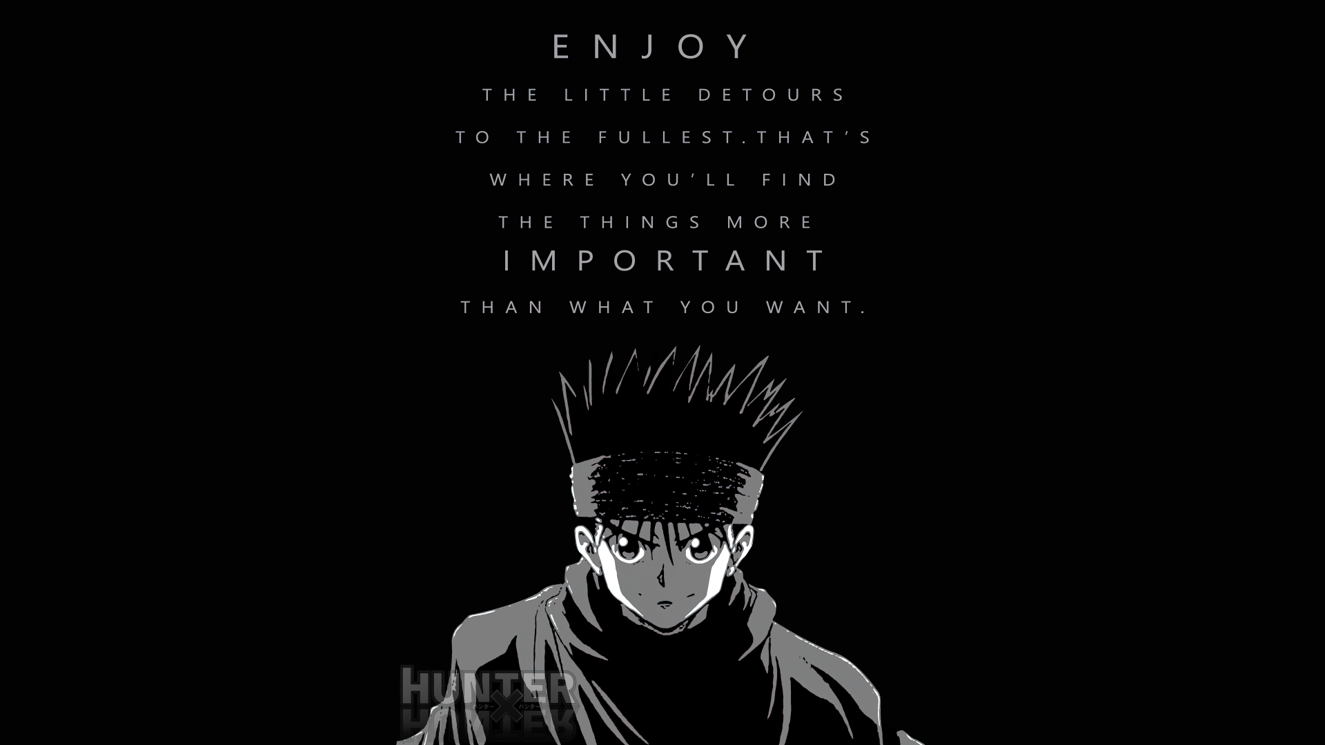 Download Gon Freecss Black background