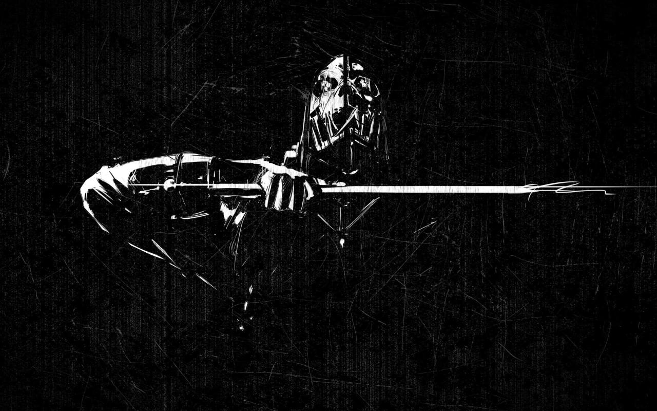 Download skull  Dishonored black