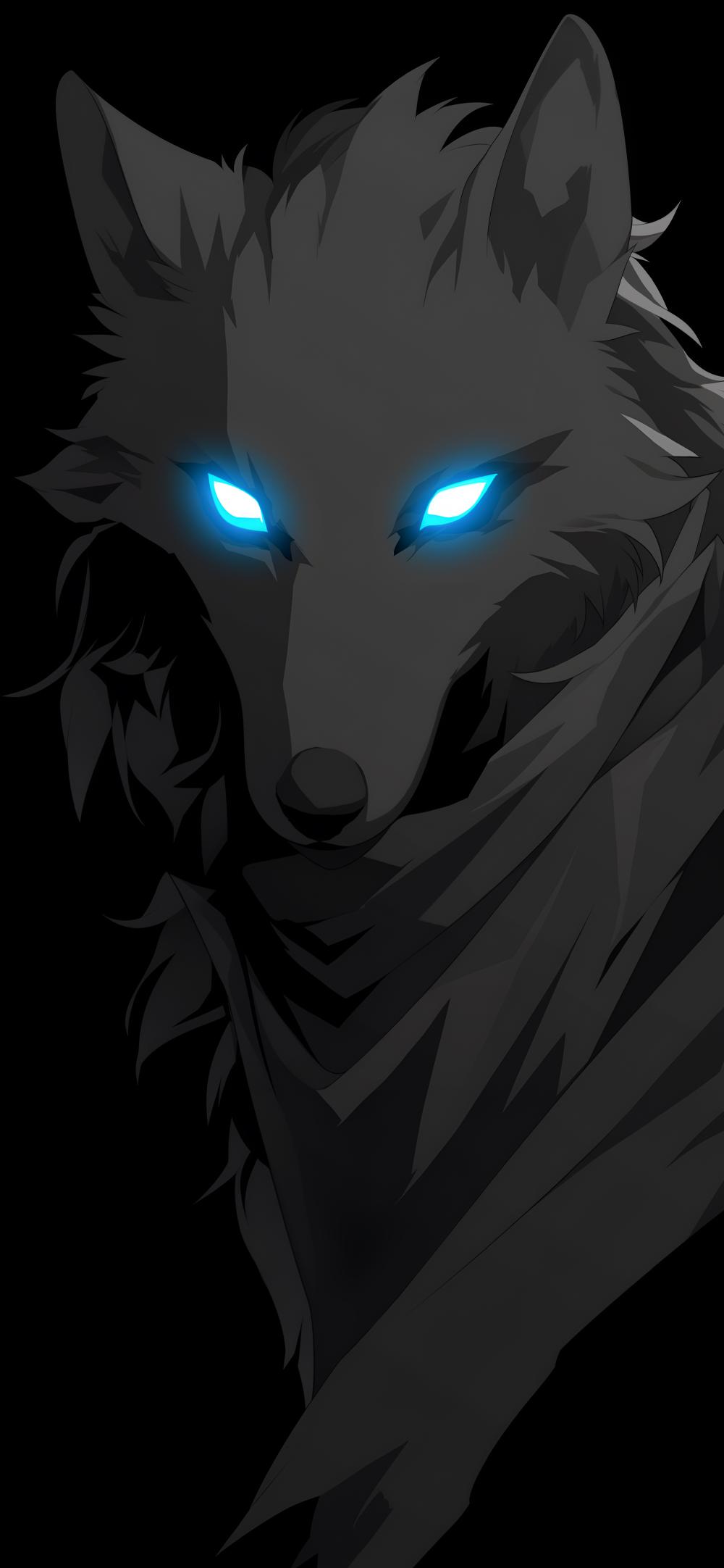 Download Black Wolf With Blue Eyes