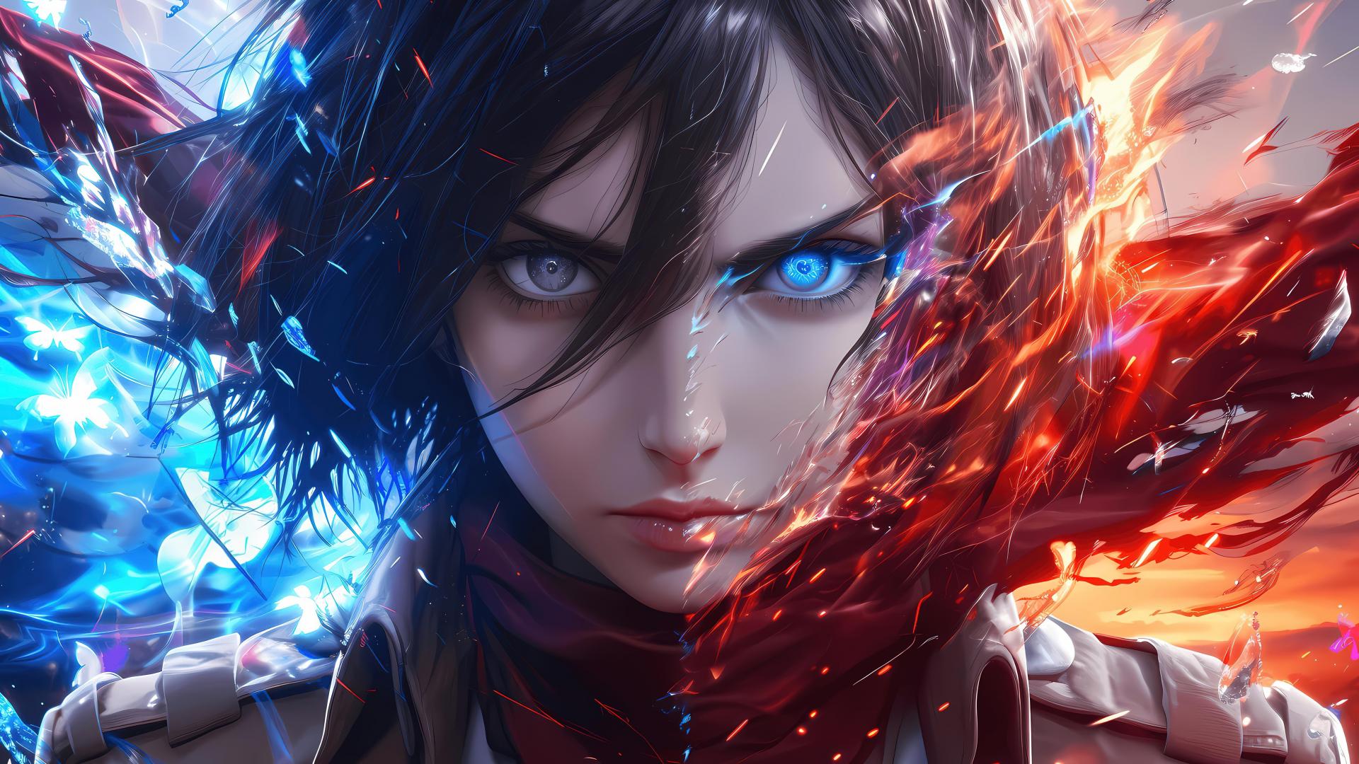 Download Mikasa Ackerman AI art