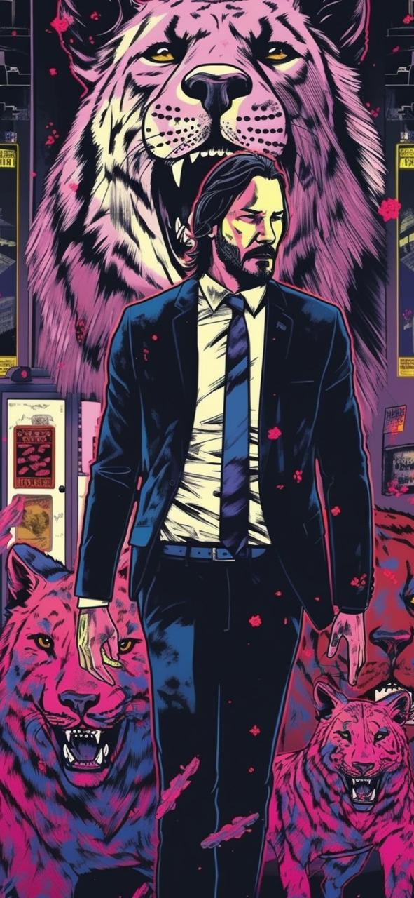 Download John Wick Tigers Art