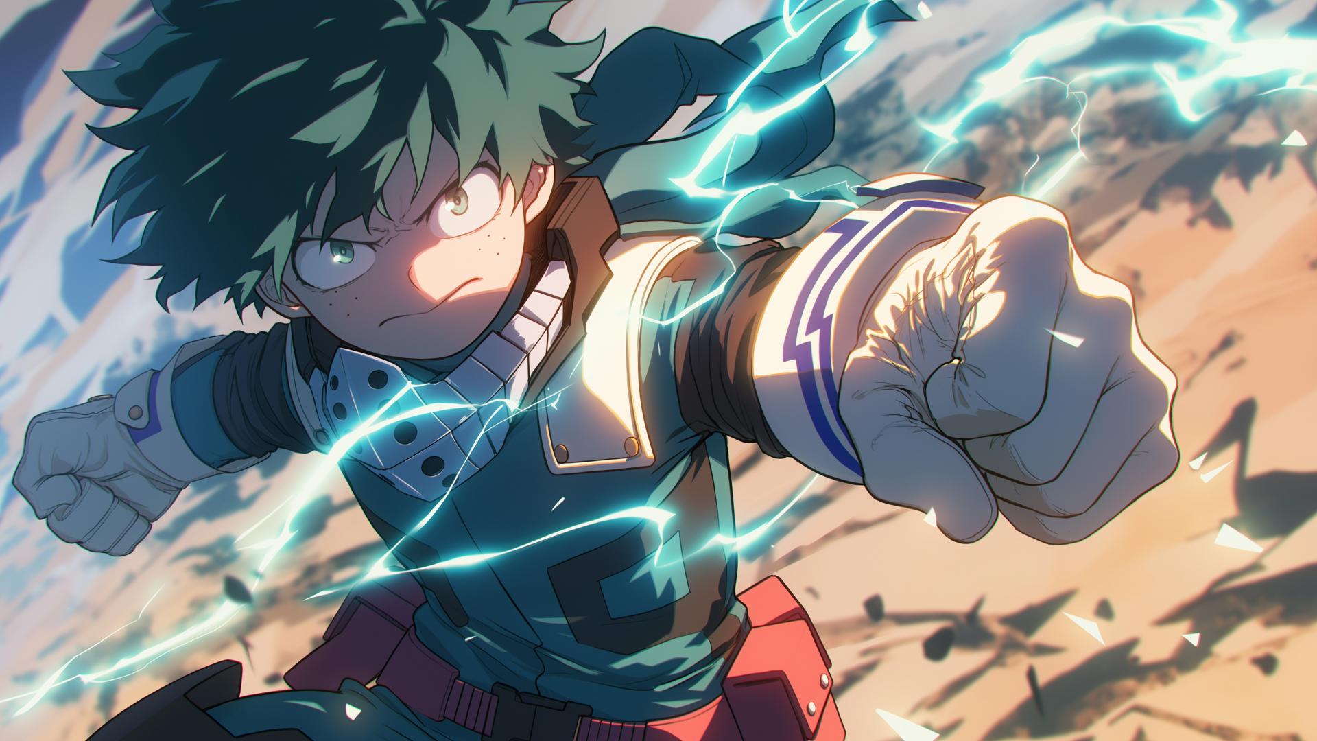 Download Izuku Midoriya One For All Desktop Wallpaper