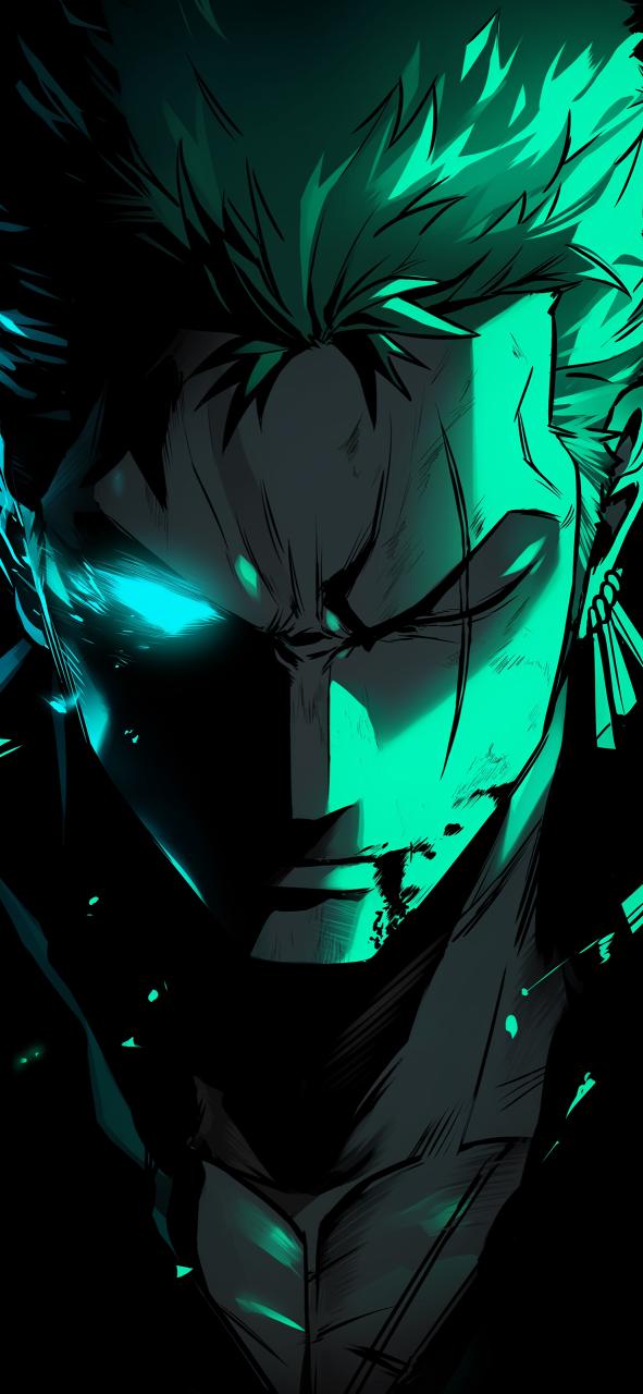 Download Ronoa Zoro Glowing Eye Green Black