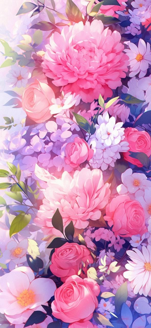 Download Big Pink Flowers Aesthetic