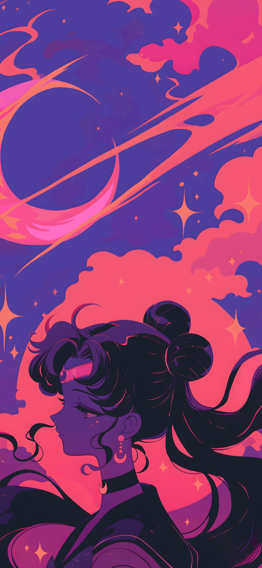 Download Sailor Moon Aesthetic Purple