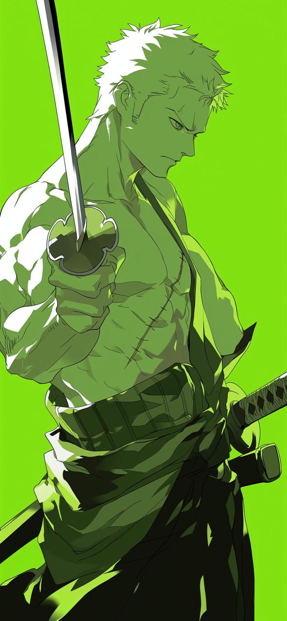 Download Rononoa Zoro Lime Green Pr