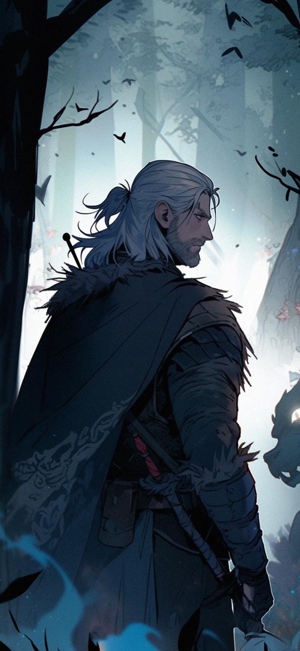 Download Witcher Geralt In The Forest Art