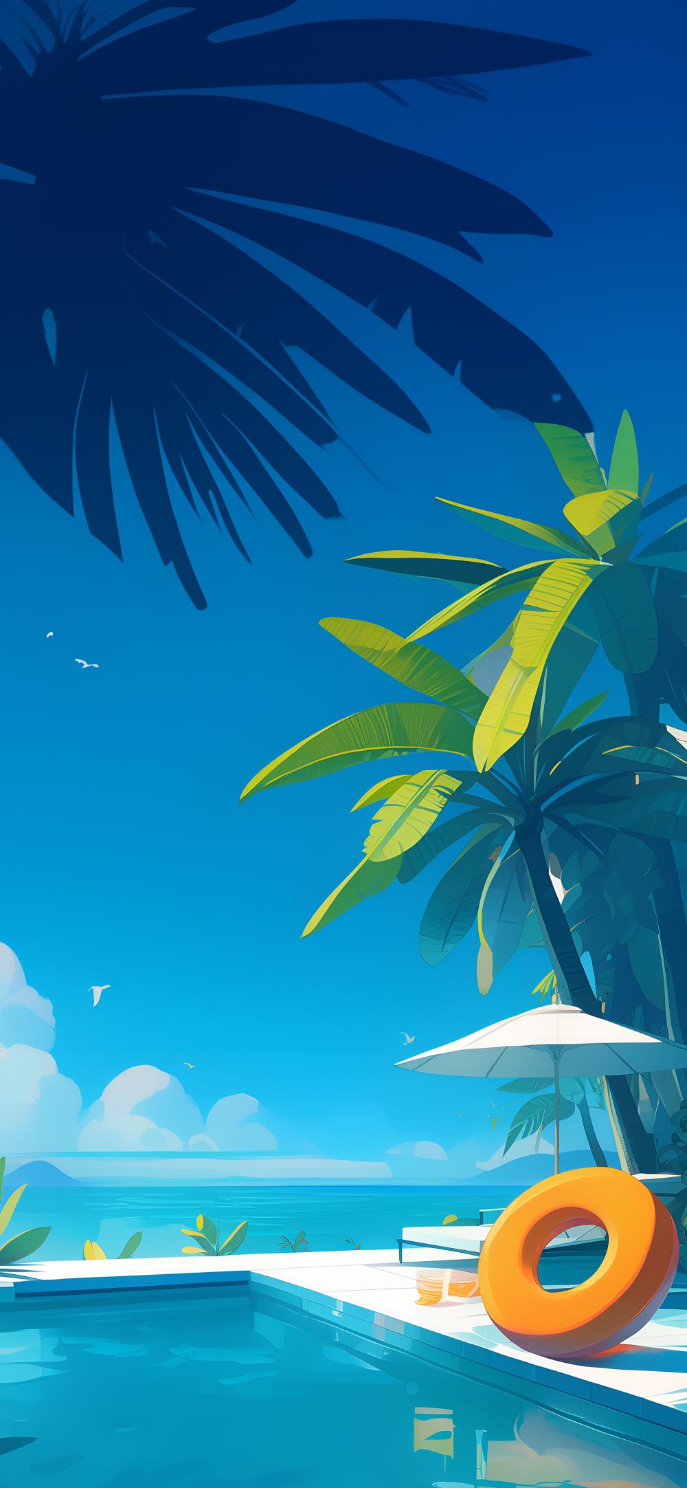 Download Tropical Poolside Paradise