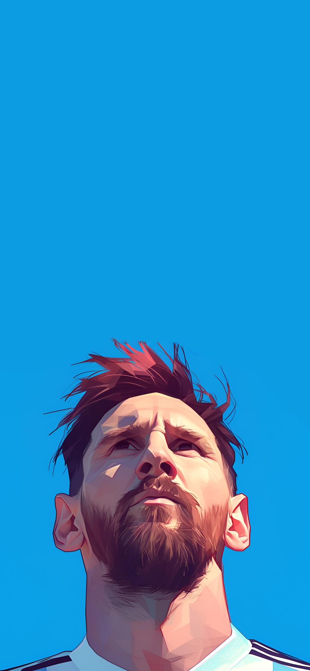 Download Lionel Messi Blue Sky