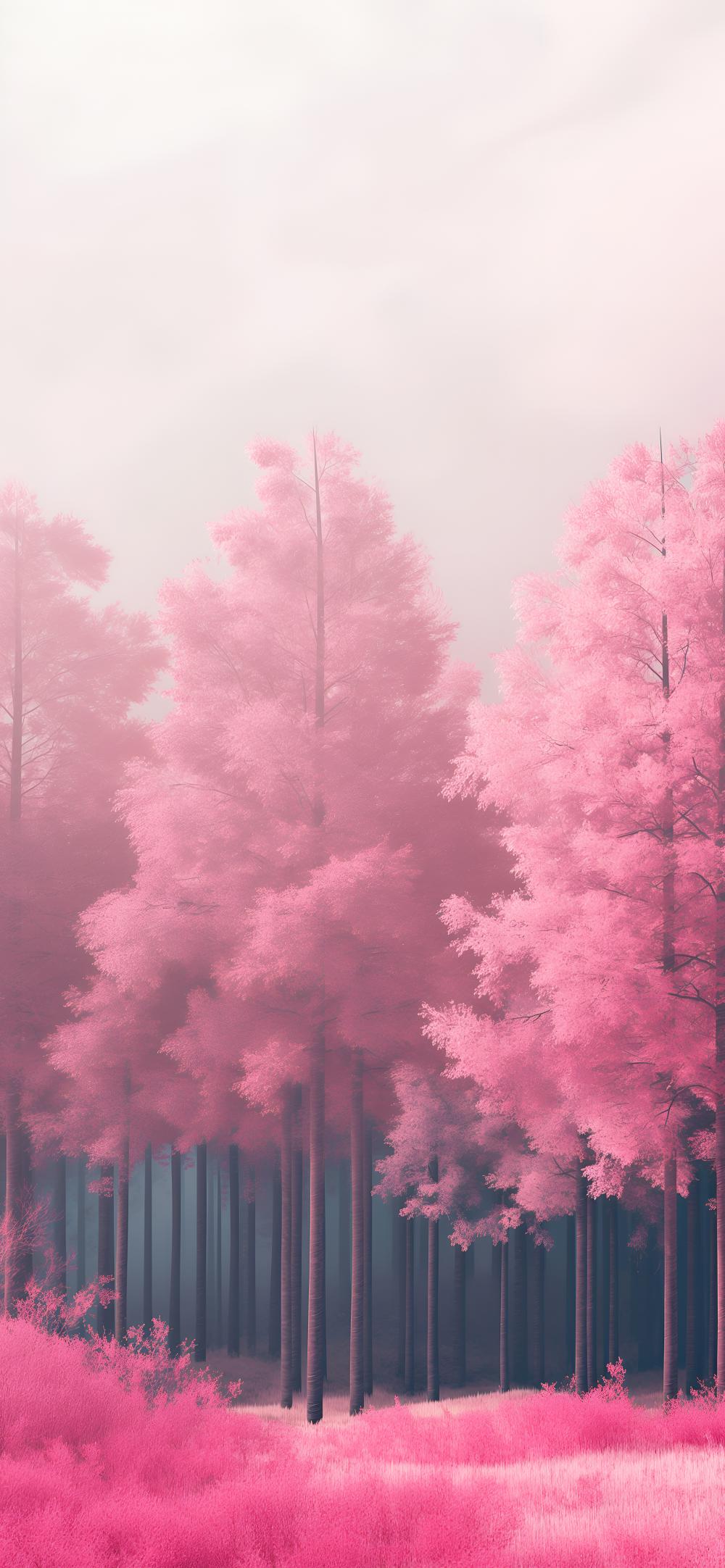 Download Aesthetic Pink Forest