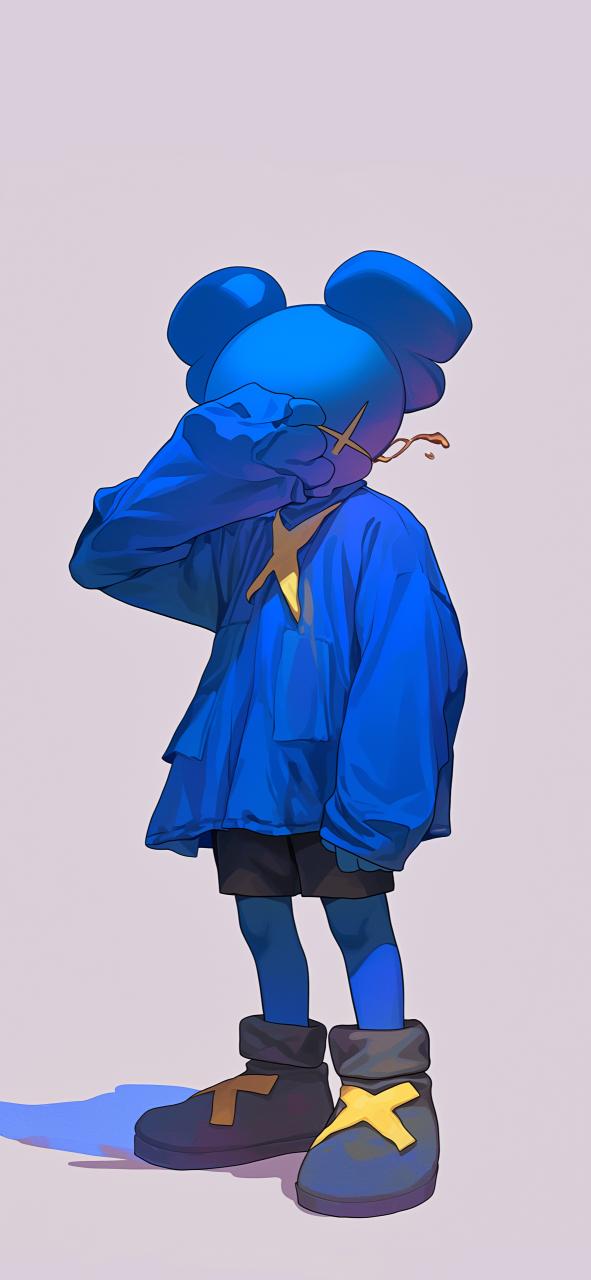 Download Blue Kaws Aesthetic