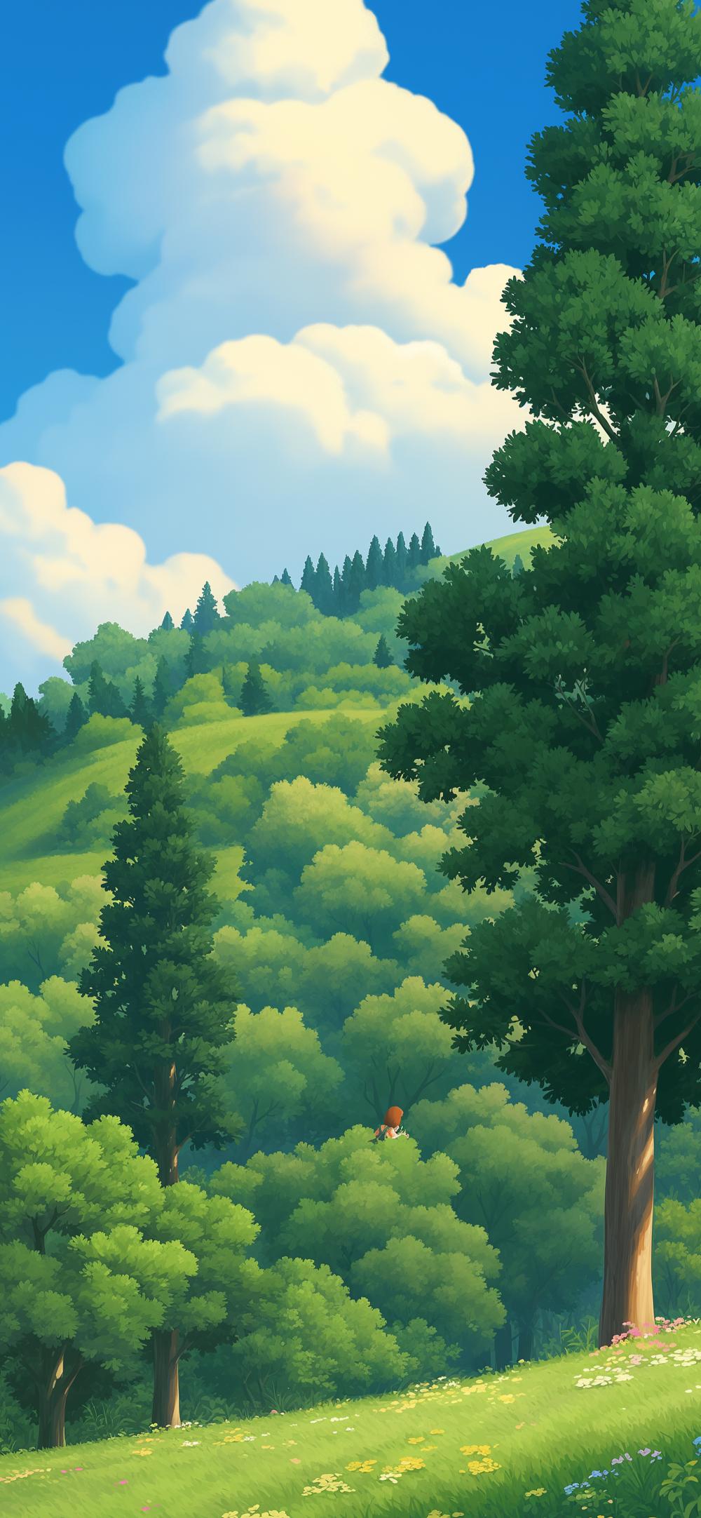 Download Anime Forest Landscape Iphone