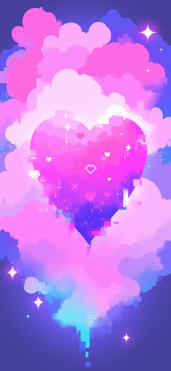 Download Pixel Heart Purple