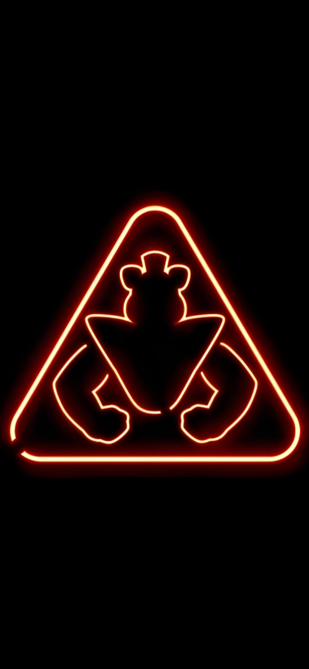 Download Fnaf Warning Sign Neon