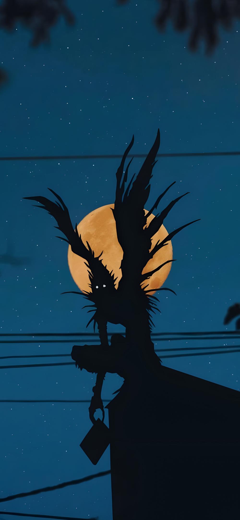 Download Ryuk Death Note Moon Silhouette