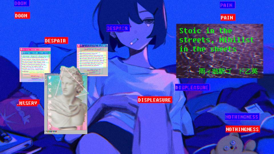 Download vaporwave anime girls philosophy