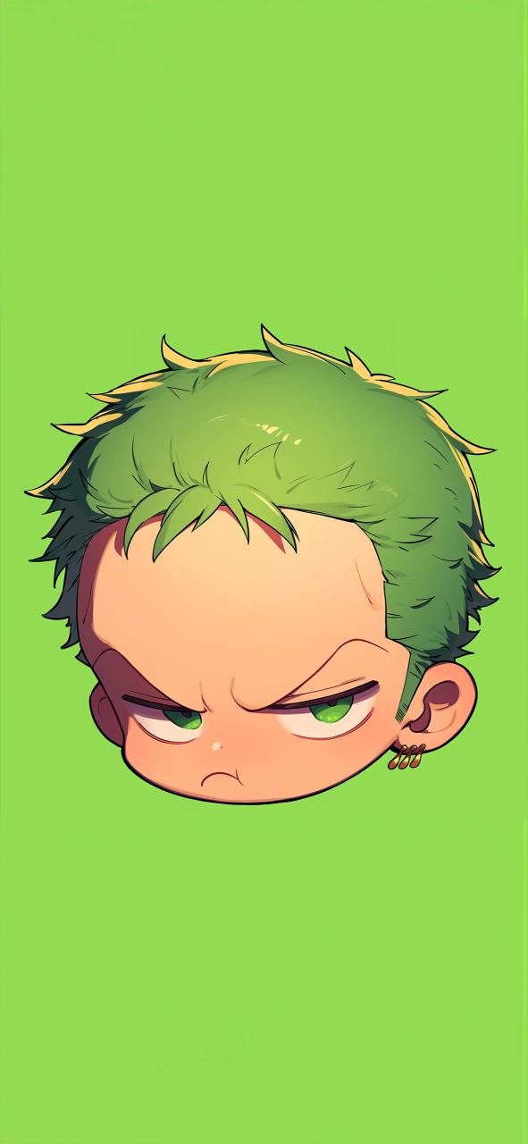 Download Chibi Ronoa Zoro One Piece Green 2 Pr