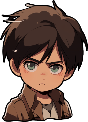 Download Aot Serious Cute Eren Yeager Kid Sticker