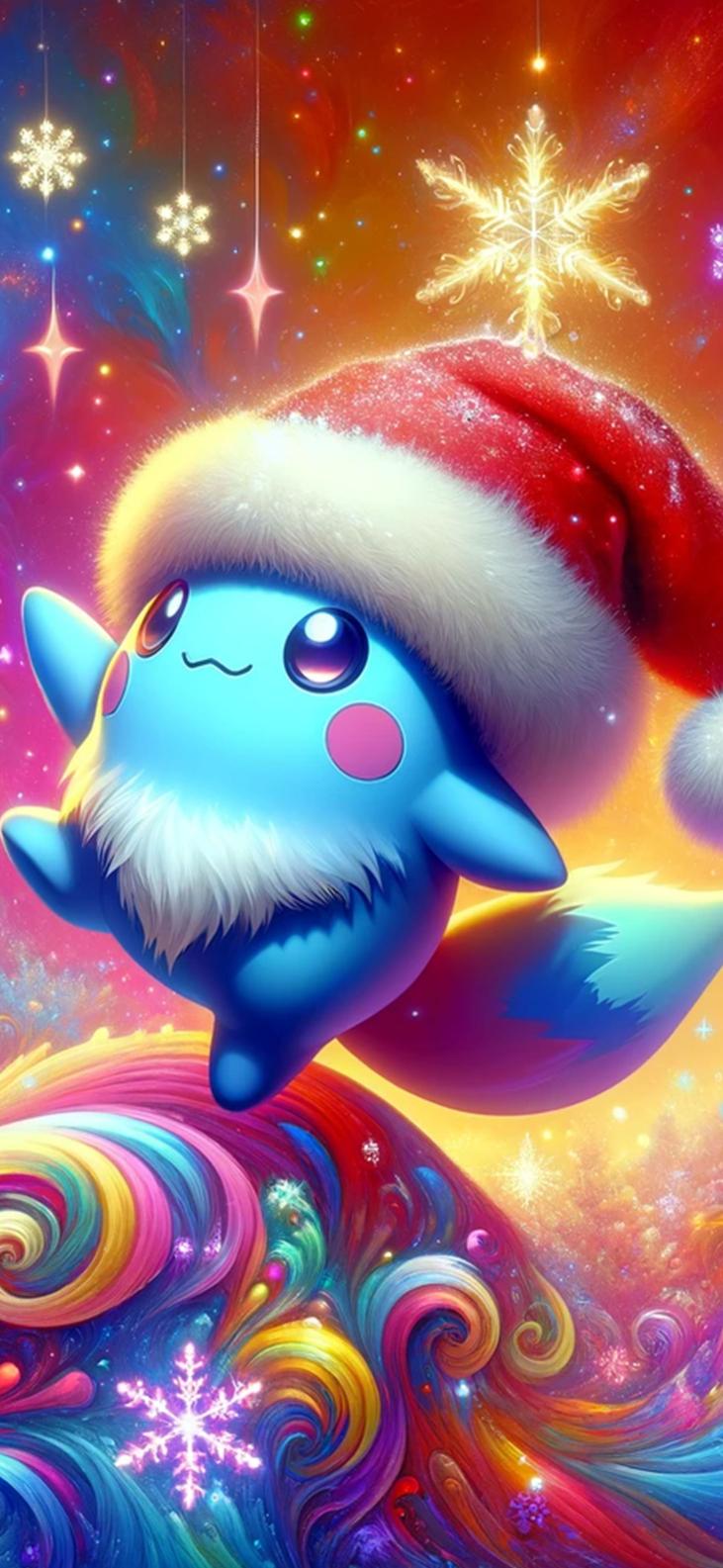 Download Pokemon In Festive Christmas Style Bright