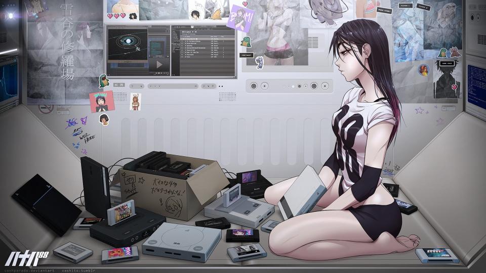 Download black haired female anime