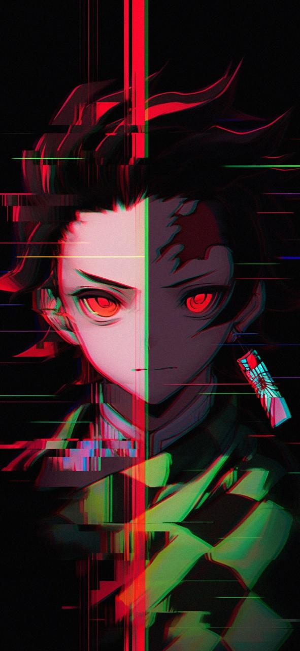 Download Tanjiro Kamado Glitch Art