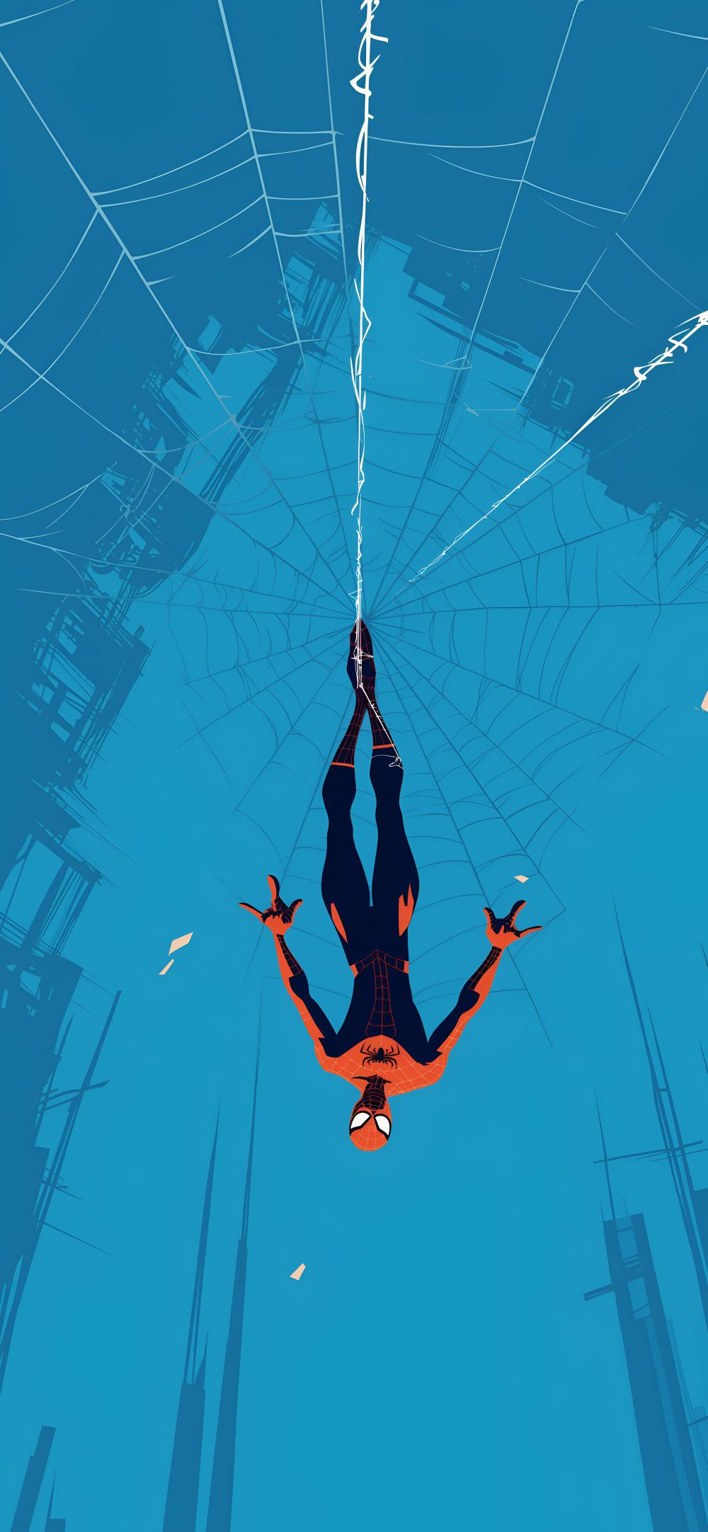 Download Spiderman Web Swinging Blue