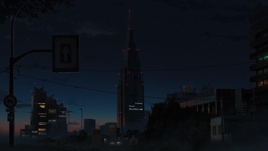 Download anime night urban landscape