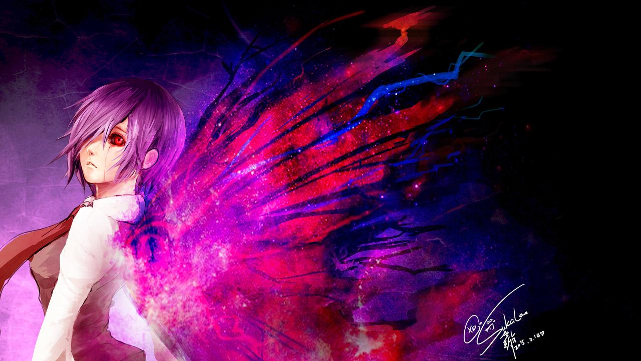 Download Blue and Purple Abstract Painting Wallpaper