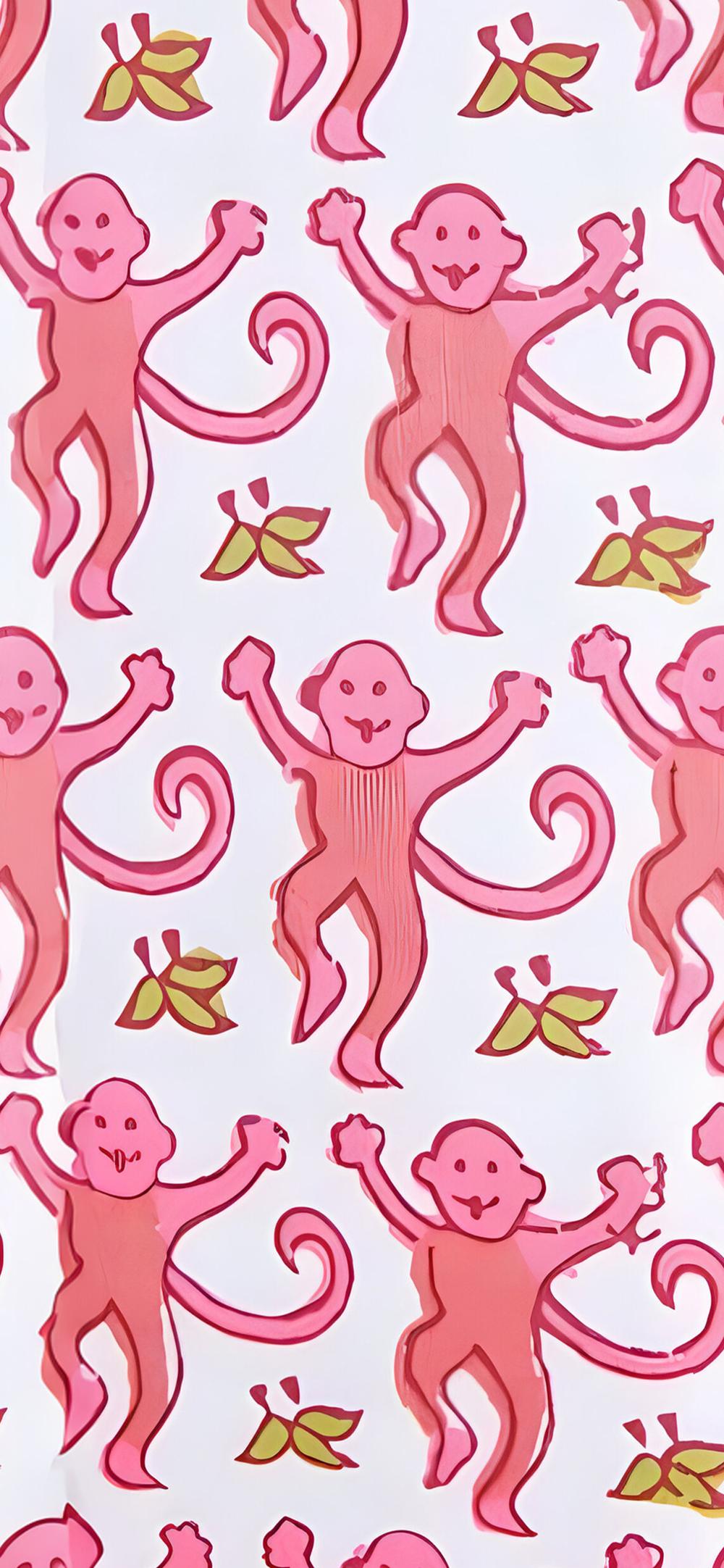 Download Preppy Aesthetic Monkey Pattern