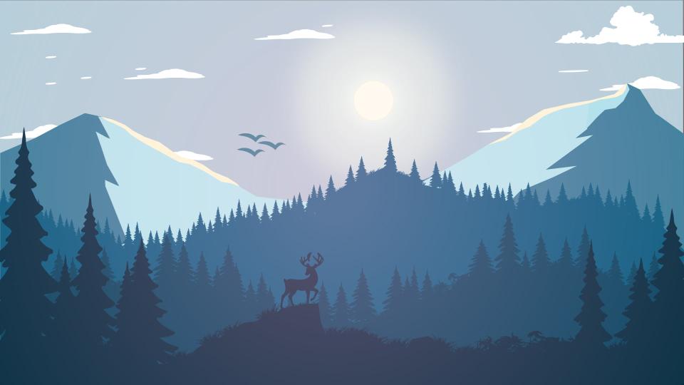 Download deer on mountain