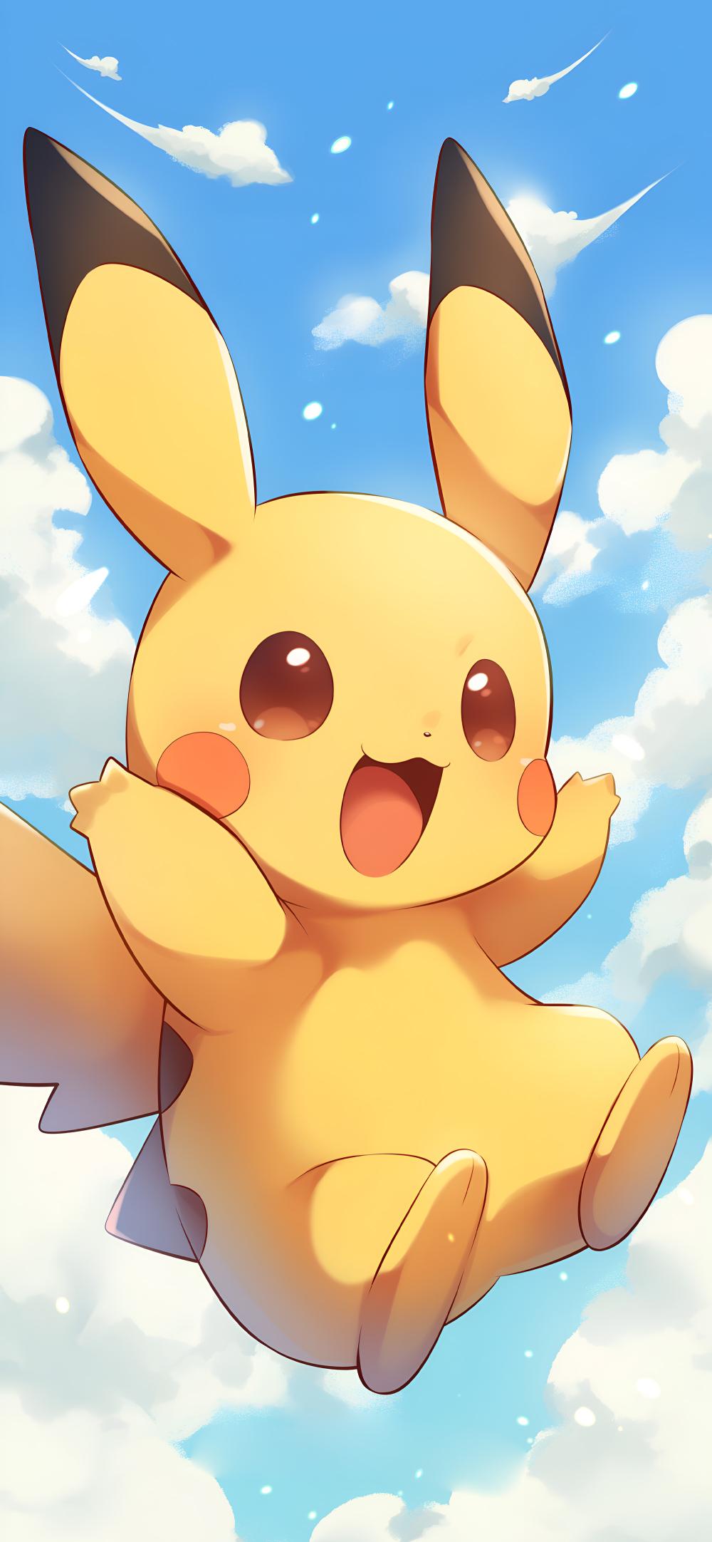 Download Pikachu Retro Toony Style Wallpaper