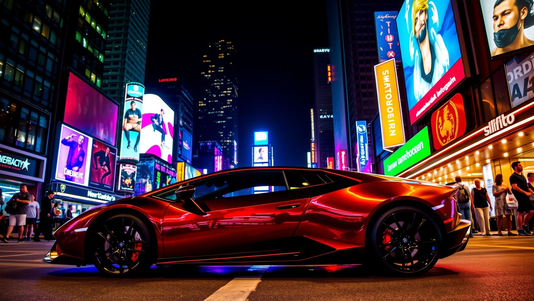 Download A City Where A Lamborgini Is