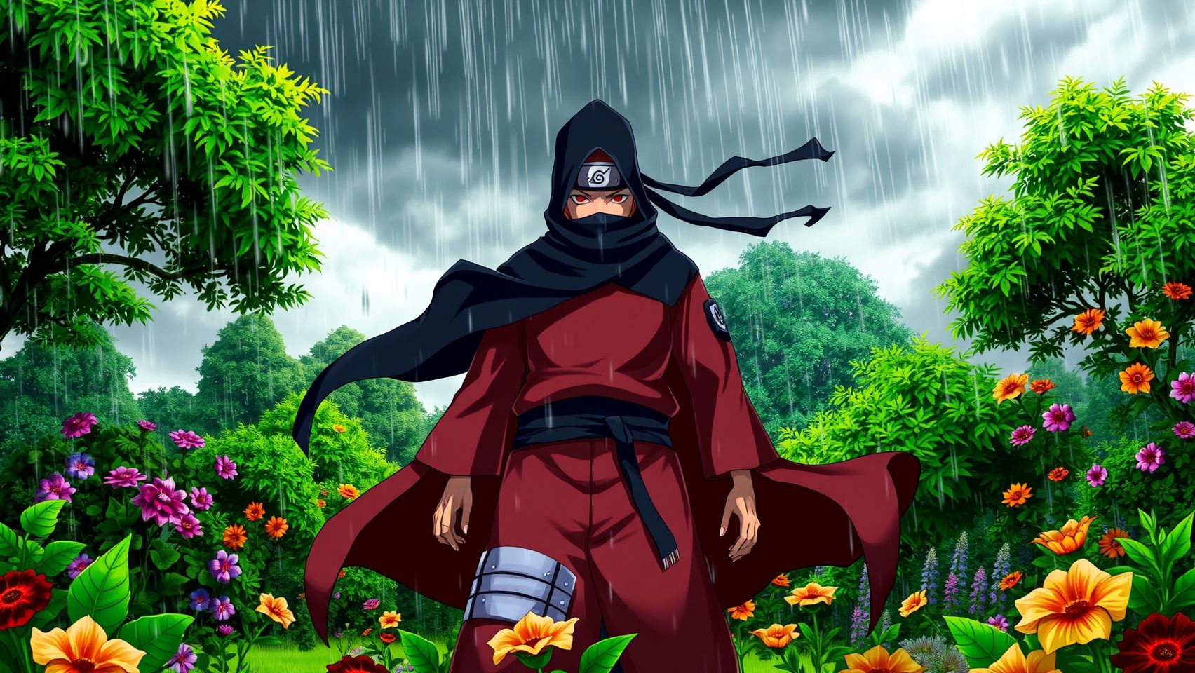 Download A Naruto Standing And Background A