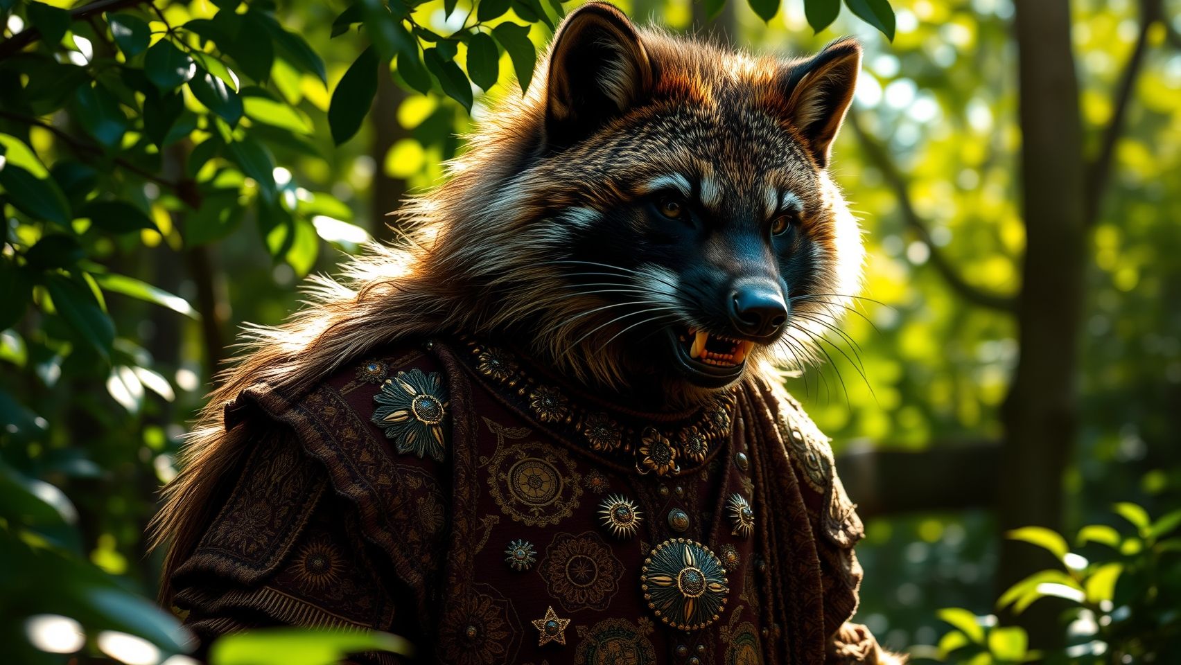 Download A Wolverine Wearing A Tunic Intricate