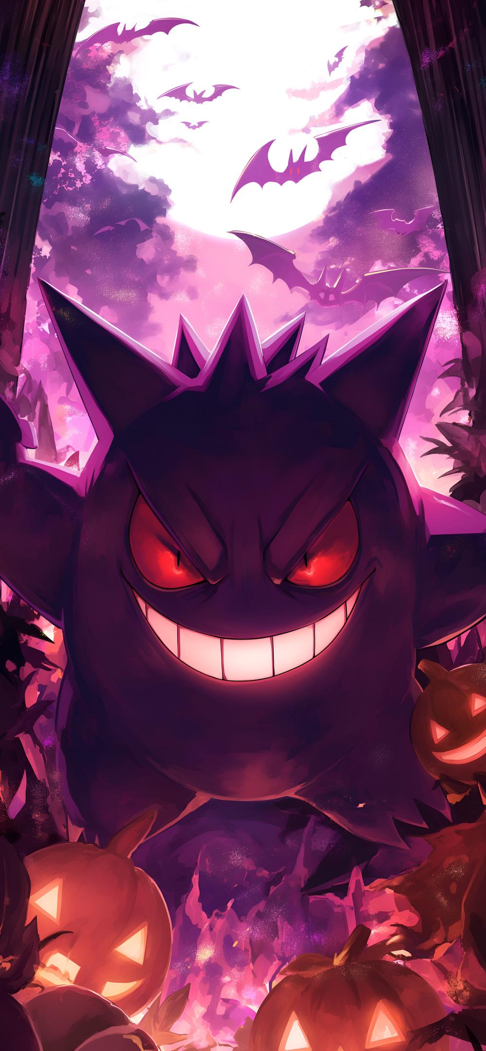 Download Sinister Pokemon Gengar Halloween Spirit