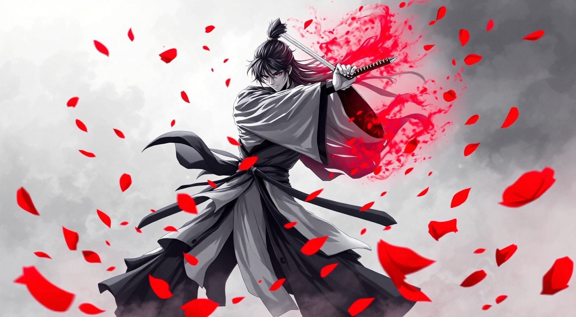 Download An Animestyle Samurai In A Dynamic