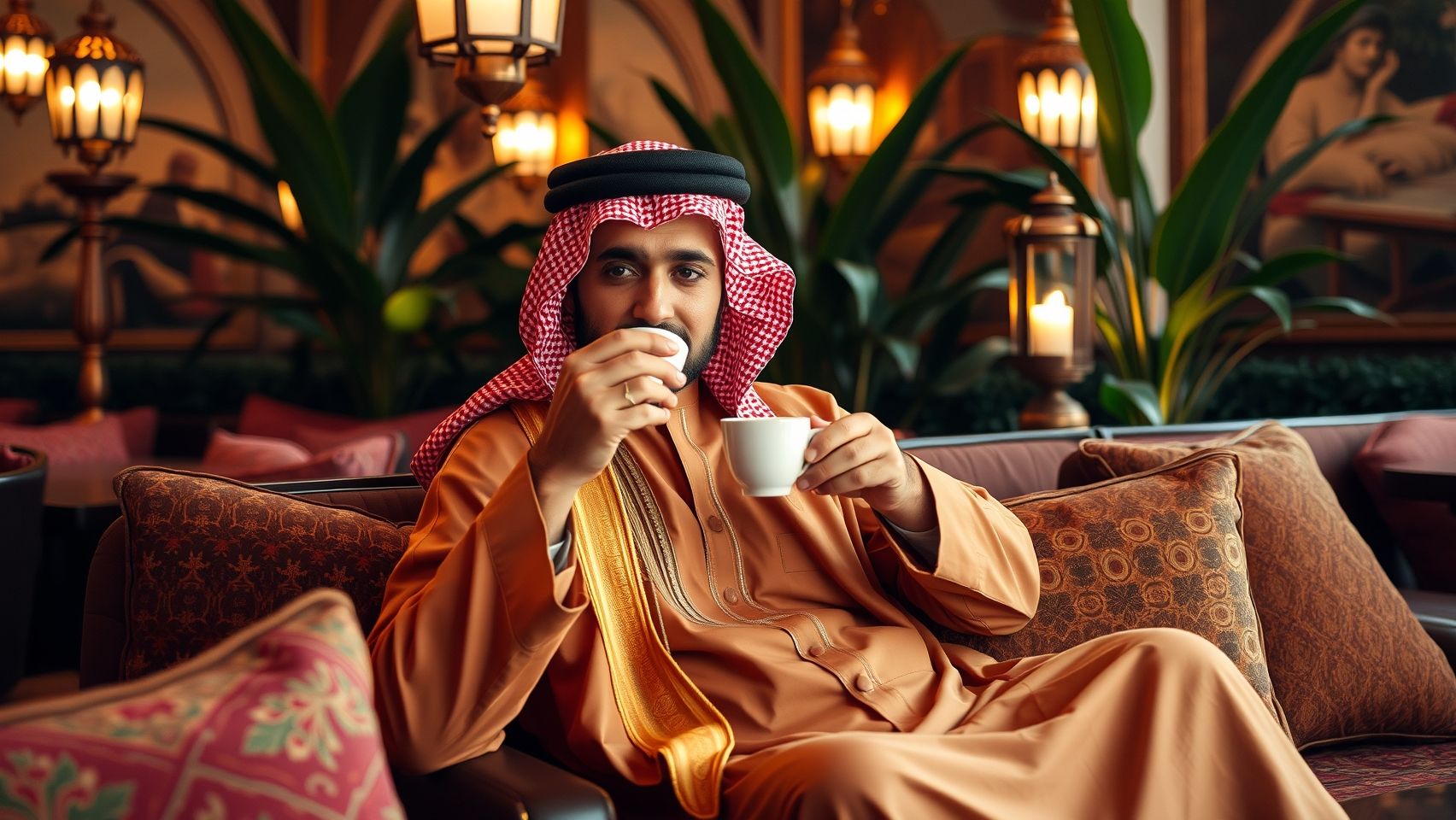 Download An Arab Man With Gulf Clothing