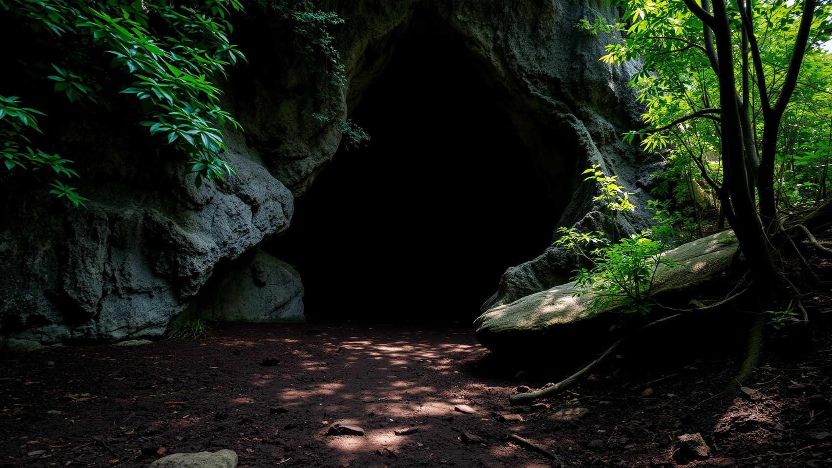 Download Ancient Natural Rock Dark Cave Emerging