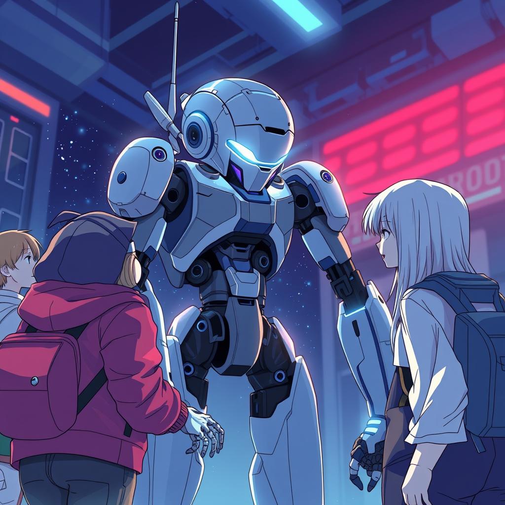 Download Anime A Futuristic Robot