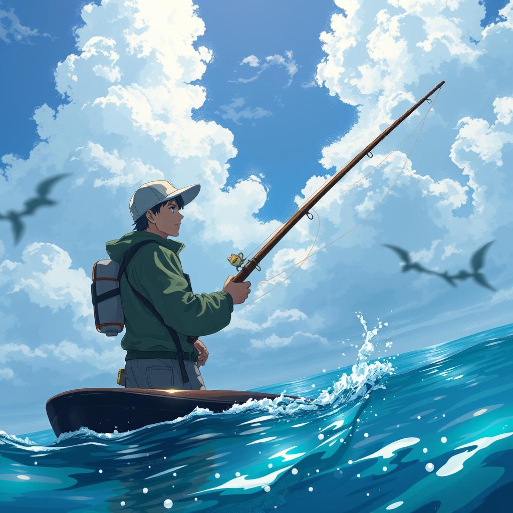 Download Anime Anime Man Fisherman