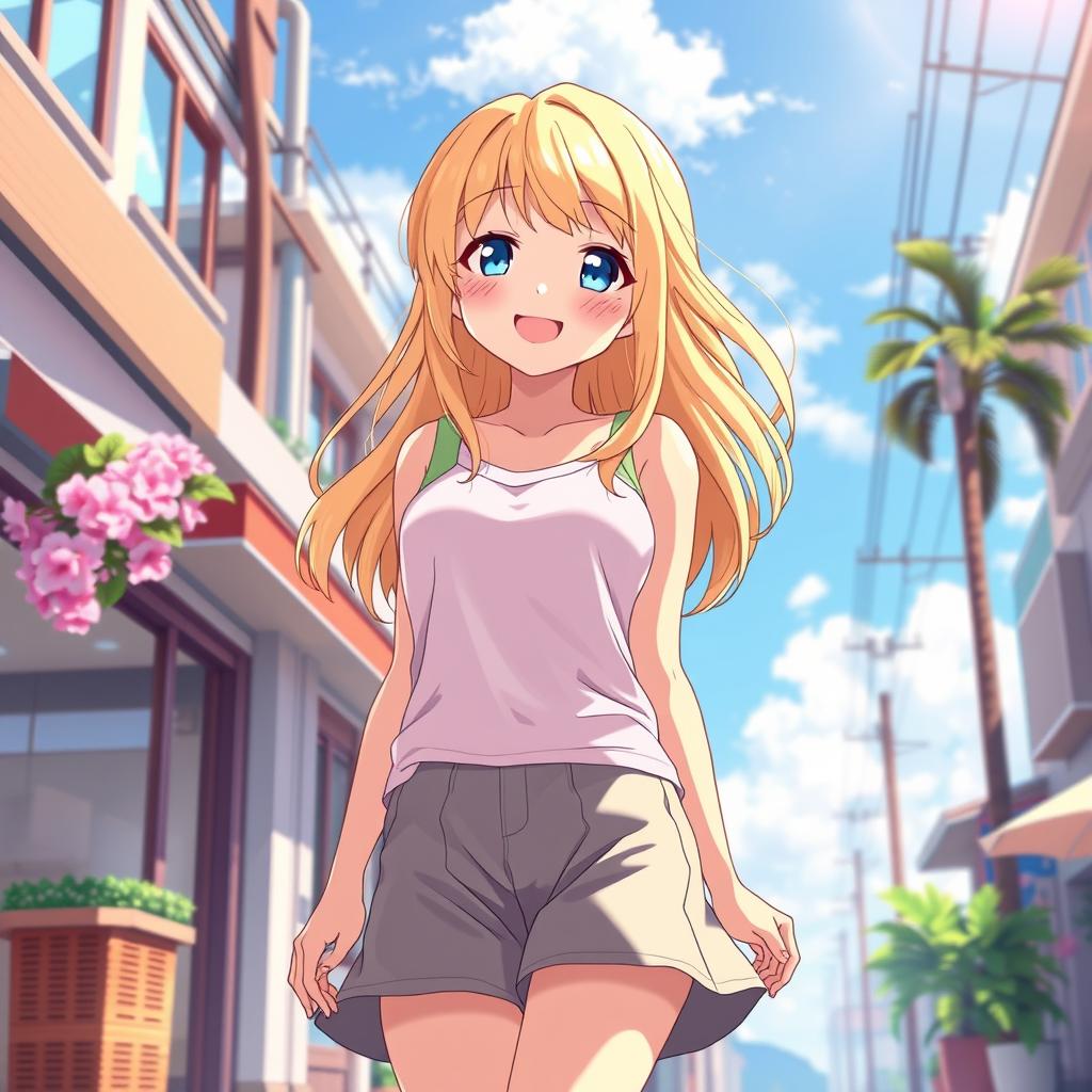 Download Anime Blonde Girl In