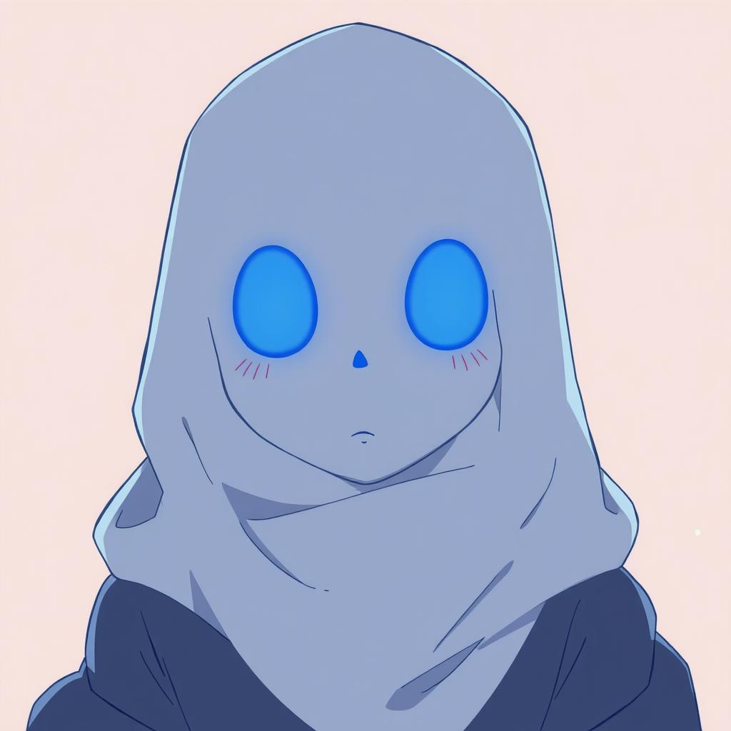 Download Anime Blue Ghost Face