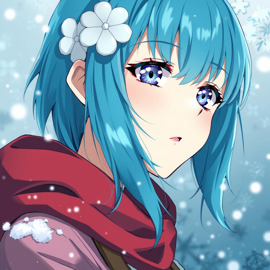 Download Anime Blue Hair Girlice