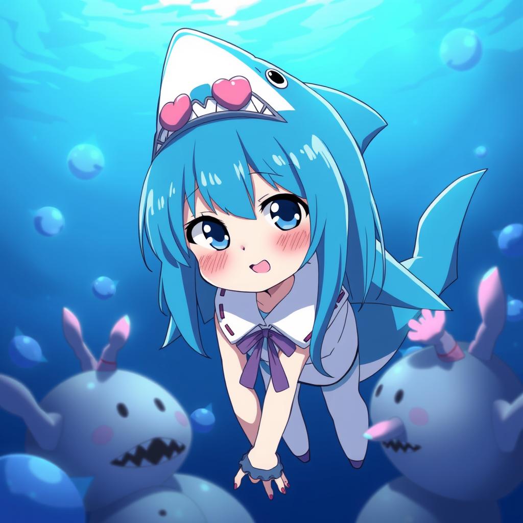 Download Anime Blue Shark Girl