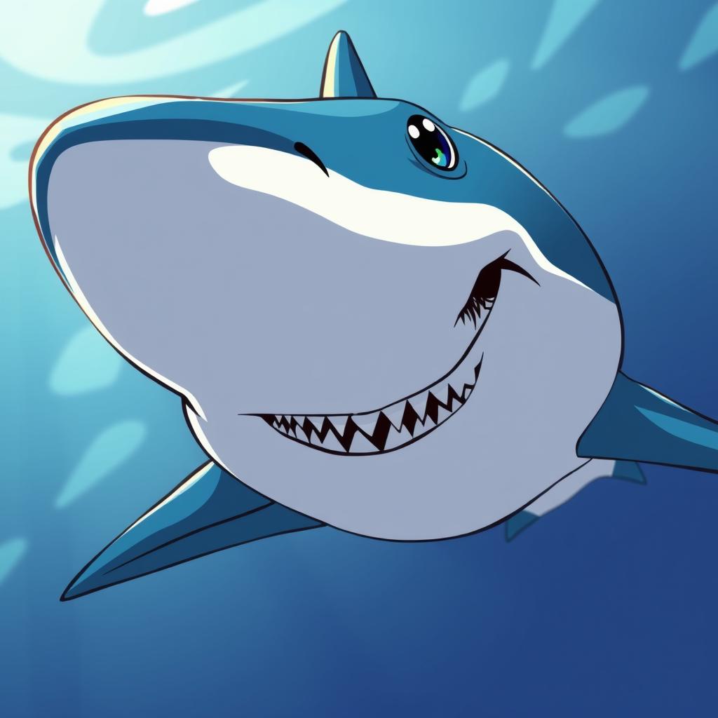 Download Anime Blue Shark Head