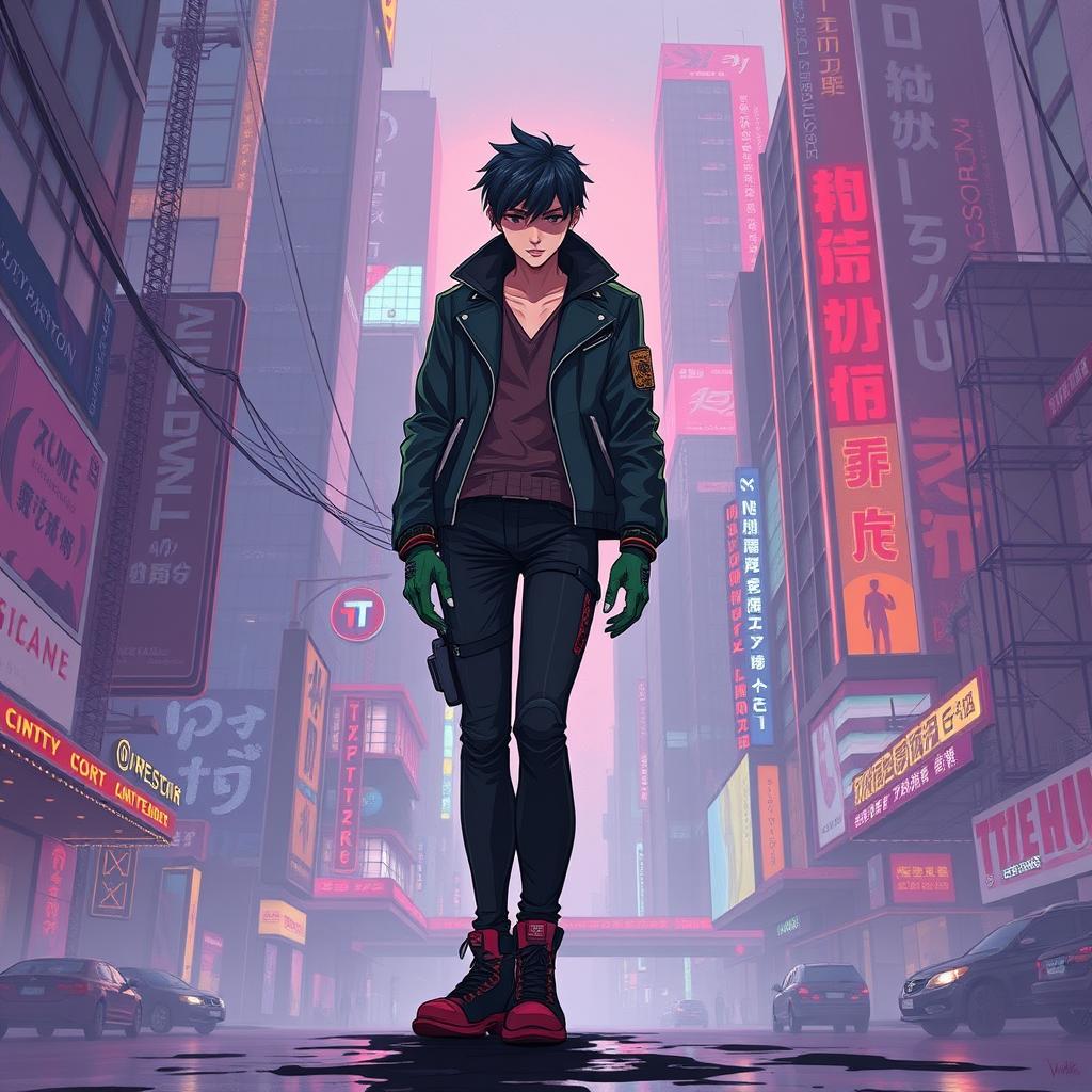 Download Anime Cyberpunk Tall Skinny