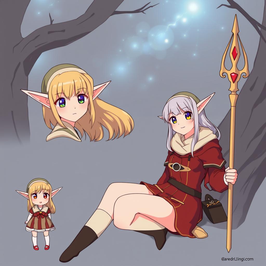 Download Anime Elf Reference Sheet