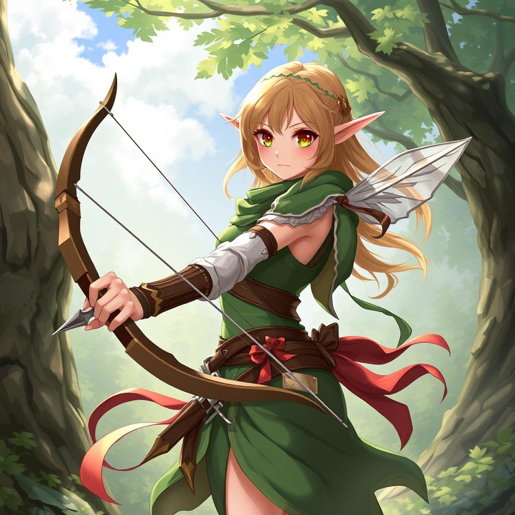 Download Anime Female Elf Archer